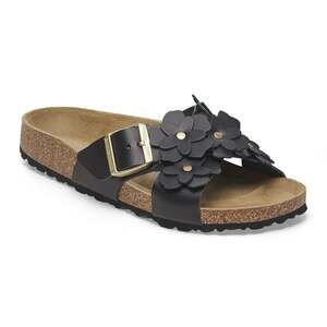 Birkenstock Sierra Flower II Embellished Black Leather Sandals 37 / US 6W
